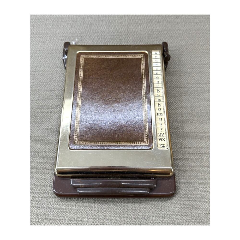 Vintage Bates Listfinder Model Cavalier - Burgundy Desktop Address/Phone List